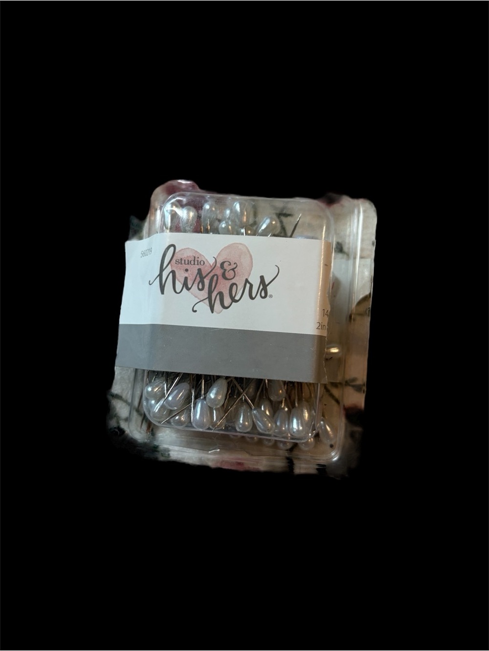 Silver and White Pearl Floral Pins - Pack